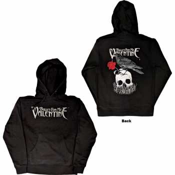 Merce Bullet For My Valentine: Bullet For My Valentine Unisex Pullover Hoodie: Logo & Raven (back Print) (small) S