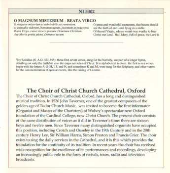CD The Choir Of Christ Church Cathedral: Mass For Three Voices With The Propers For The Nativity