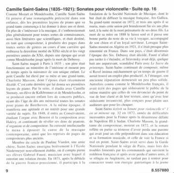 CD Camille Saint-Saëns: Cello Sonatas • Suite For Cello And Piano, Op. 16