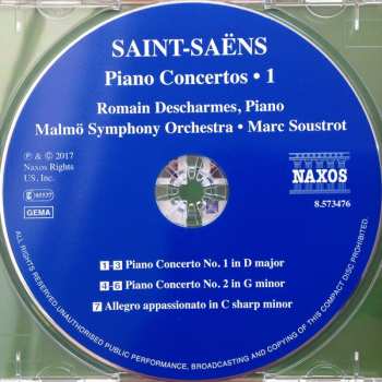 CD Camille Saint-Saëns: Piano Concertos, Vol. 1 - Nos. 1 And 2 