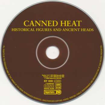 CD Canned Heat: Historical Figures And Ancient Heads