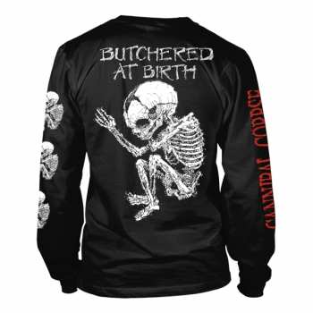 Merce Cannibal Corpse: Tričko S Dlouhým Rukávem Butchered At Birth Baby S