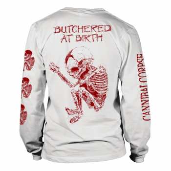 Merce Cannibal Corpse: Tričko S Dlouhým Rukávem Butchered At Birth (white) S
