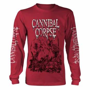 Merch Cannibal Corpse: Maglietta a maniche lunghe Pile Of Skulls 2018 (red)