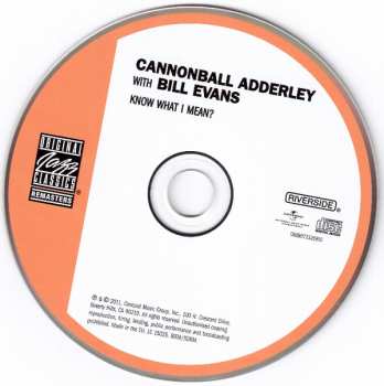 CD Bill Evans: Know What I Mean?