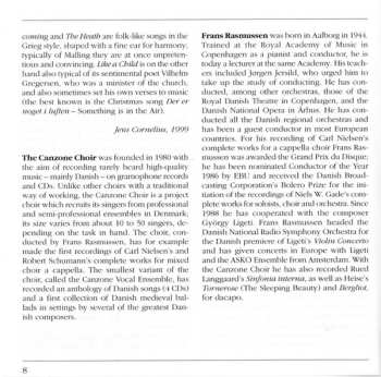 CD Canzone Koret: Danish Romantic A Cappella