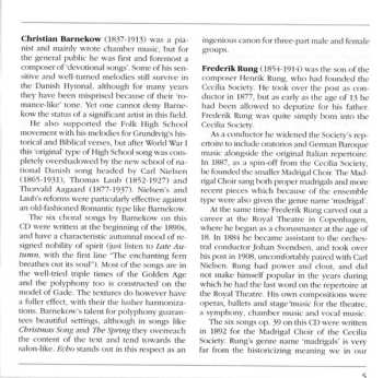 CD Canzone Koret: Danish Romantic A Cappella