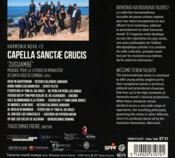 CD Capella Sanctæ Crucis: "Zuguambé": Music For Liturgy From The Monastery Of Santa Cruz De Coimbra c1650