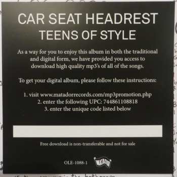 LP Car Seat Headrest: Teens Of Style