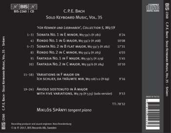 CD Carl Philipp Emanuel Bach: Für Kenner Und Liebhaber, Collection 5 (The Solo Keyboard Music, Vol. 35)