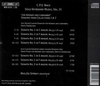 CD Carl Philipp Emanuel Bach: Für Kenner Und Liebhaber (Sonatas From Collections 1 & 2)