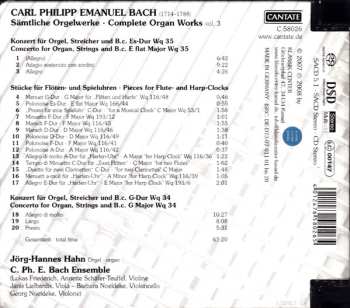 SACD Carl Philipp Emanuel Bach: Complete Organ Works Vol. III