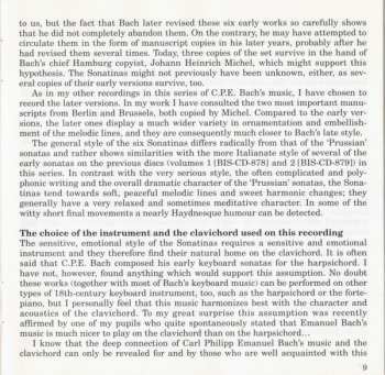CD Carl Philipp Emanuel Bach: Early Sonatinas And Sonatas