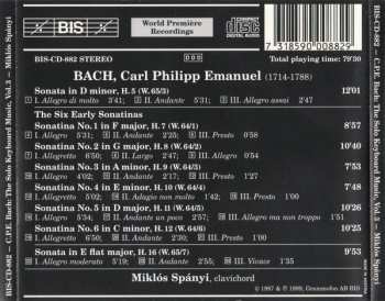 CD Carl Philipp Emanuel Bach: Early Sonatinas And Sonatas
