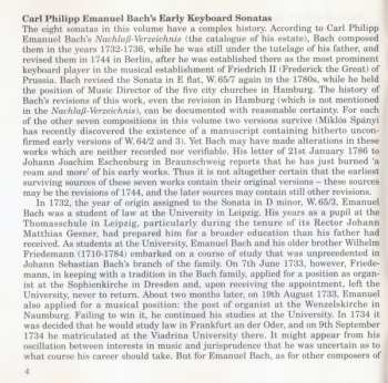 CD Carl Philipp Emanuel Bach: Early Sonatinas And Sonatas