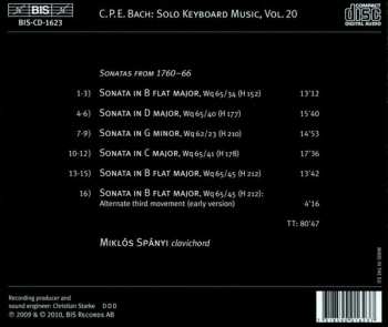 CD Carl Philipp Emanuel Bach: Sonatas From 1760-66