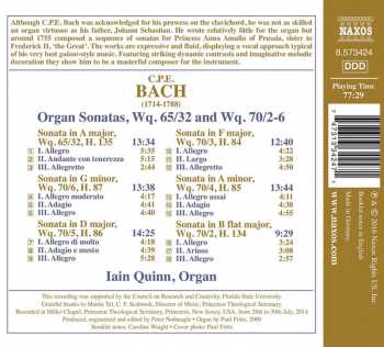 CD Carl Philipp Emanuel Bach: Organ Sonatas