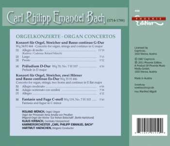 CD Carl Philipp Emanuel Bach: Orgelkonzerte • Organ Concertos