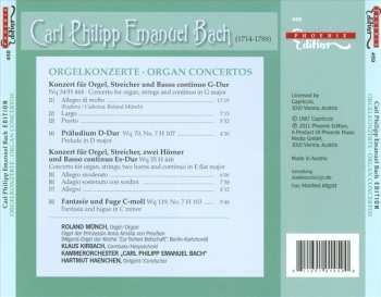 CD Carl Philipp Emanuel Bach: Orgelkonzerte • Organ Concertos