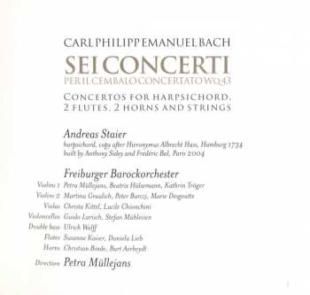 2CD Carl Philipp Emanuel Bach: Sei Concerti Per Il Cembalo Concerto WQ 43