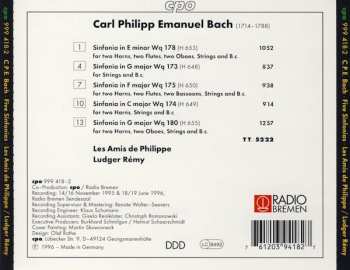 CD Carl Philipp Emanuel Bach: Symphonies Wq 173, 174, 175, 178, 180