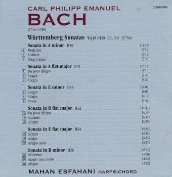CD Carl Philipp Emanuel Bach: Württemberg Sonatas (Wq 49)
