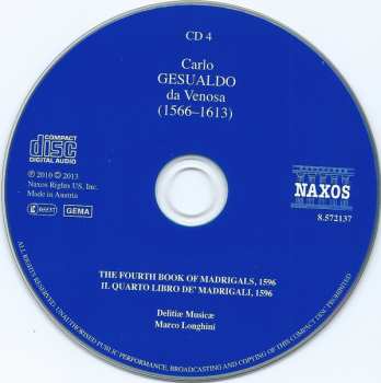 7CD/Set di cofanetti Carlo Gesualdo: The Complete Madrigals