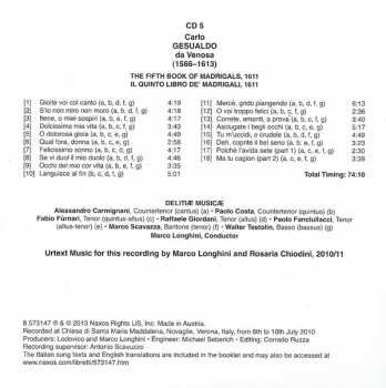 7CD/Set di cofanetti Carlo Gesualdo: The Complete Madrigals