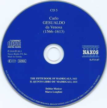 7CD/Set di cofanetti Carlo Gesualdo: The Complete Madrigals