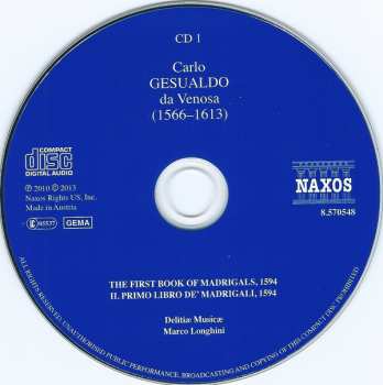 7CD/Set di cofanetti Carlo Gesualdo: The Complete Madrigals