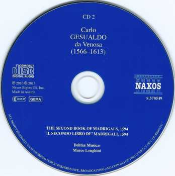 7CD/Set di cofanetti Carlo Gesualdo: The Complete Madrigals