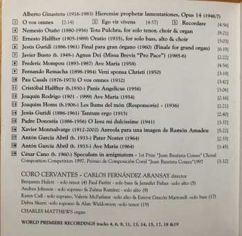 CD Coro Cervantes: Oratio: 20th Century Sacred Music From Spain & Latin America