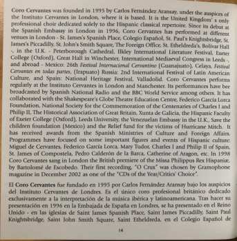 CD Coro Cervantes: Oratio: 20th Century Sacred Music From Spain & Latin America