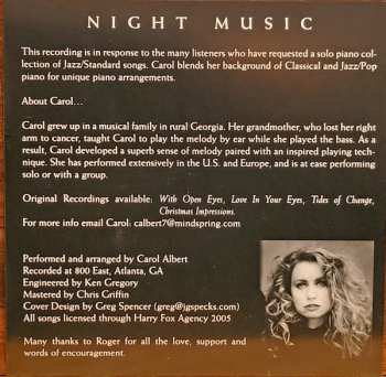 CD Carol Albert: Night Music