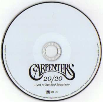 CD Carpenters: 20/20 - Best Of The Best Selection -