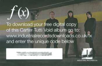 LP Carter Tutti Void: 𝒇 (x)