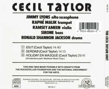 CD Cecil Taylor: The Cecil Taylor Unit