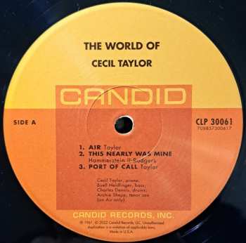 LP Cecil Taylor: The World Of Cecil Taylor