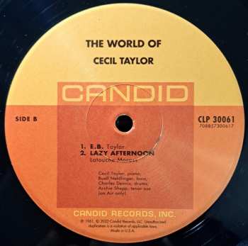LP Cecil Taylor: The World Of Cecil Taylor