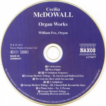 CD Cecilia McDowall: Works For Organ
