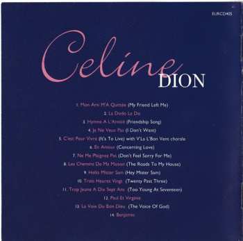 CD Céline Dion: C'est Pour Vivre - The French Love Album