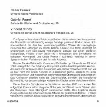CD César Franck: French Music For Piano & Orchestra
