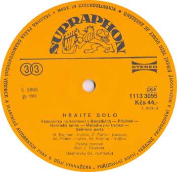 LP Česká Muzika: Hrajte Sólo