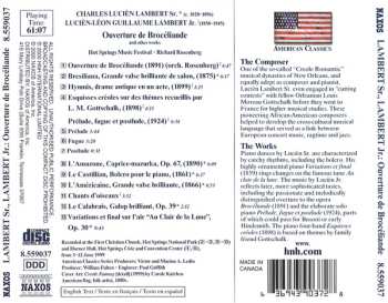 CD Richard Rosenberg: Charles Lucien Lambert Sr. / Lucien-Leon Gullaume Lambert Jr.: Ouverture de Broceliande And Other Works