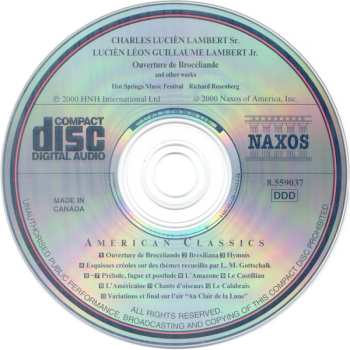 CD Richard Rosenberg: Charles Lucien Lambert Sr. / Lucien-Leon Gullaume Lambert Jr.: Ouverture de Broceliande And Other Works
