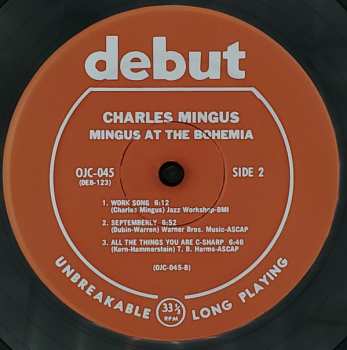 LP Charles Mingus: Mingus At The Bohemia