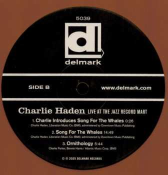 LP Charlie Haden: Live At The Jazz Record Mart
