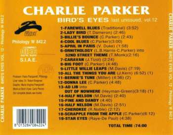 CD Charlie Parker: Bird's Eyes: Last Unissued, Vol. 12