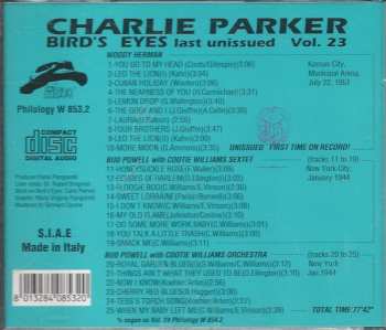 CD Charlie Parker: Bird's Eyes: Last Unissued, Vol. 23