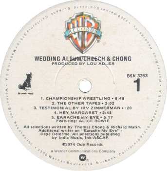 LP Cheech & Chong: Cheech & Chong's Wedding Album
